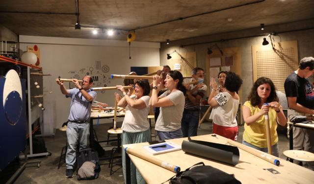 Profesores durante uno de los talleres en el MCC