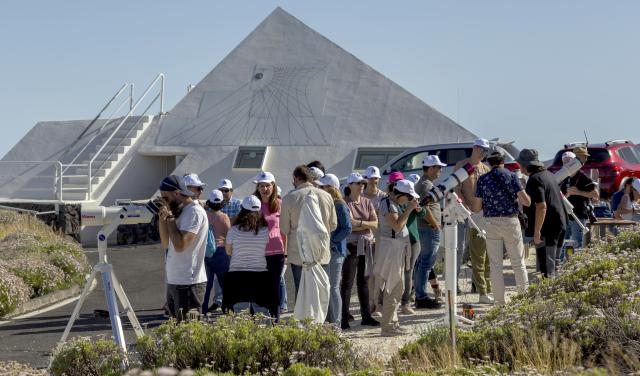Teachers during a solar observation