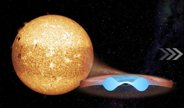 Artist’s impression of MAXI J0637−430 during an eruption