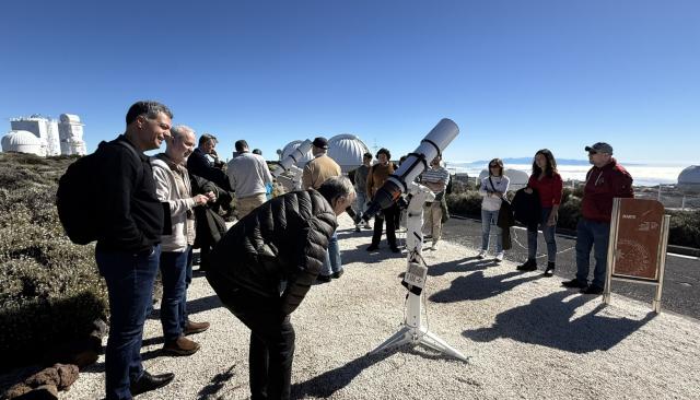 Visita al Observatorio del Teide (OT) del Hub Nacional de Excelencia en Comunicaciones Cuánticas