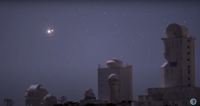 Conjunción en el Observatorio del Teide