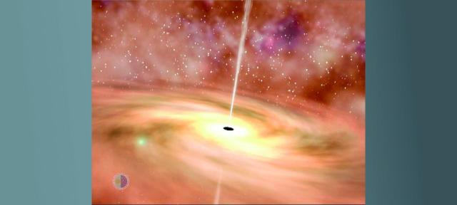 Agujero negro en el centro de una galaxia
