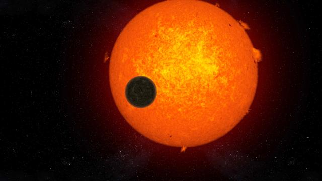 Representación artística del exoplaneta rocoso Próxima b orbitando su estrella, Próxima Centauri. Crédito: Gabriel Pérez Díaz, SMM (IAC).