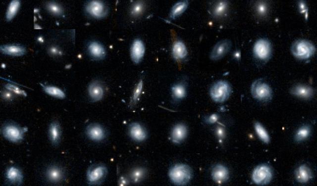 Selection of galaxy images taken by Euclid