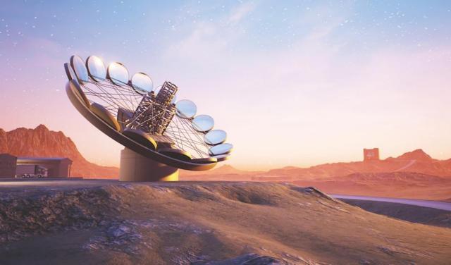 Recreación artística del telescopio ExoLife Finder (ELF) 