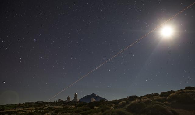 Laser launched from the Teide Observatory.