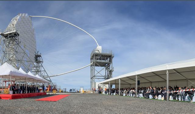 Imagen de los cuatro LST instalados en el Observatorio del Roque de los Muchachos / Daniel López
