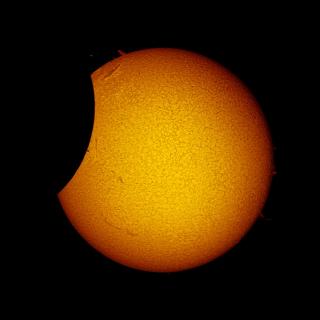 Eclipse parcial de Sol de 2015 desde Granadilla (Tenerife). Daniel López / IAC.