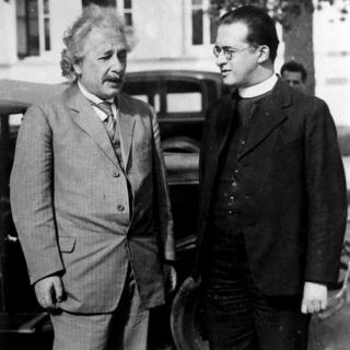 Einstein y Lemaître juntos en California en 1933. Einstein y Lemaître juntos en California en 1933.