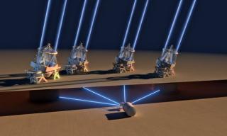 El instrumento ESPRESSO, instalado en el Very Large Telescope de ESO, en Chile, ha utilizado por primera vez la luz combinada de sus cuatro telescopios de 8,2 metros. Actualmente, en términos de área colectora de luz, el hecho de combinar las unidades de 