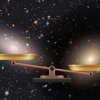 Comparación entre galaxia con y sin materia oscura