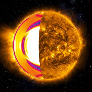 Diagram of the Sun's interior showing the tachocline, the transition layer where much of its magnetic activity originates