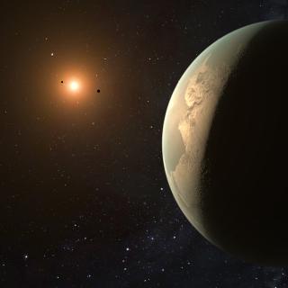 Recreación artística de GJ 3998 d, una supertierra en la zona habitable de su estrella