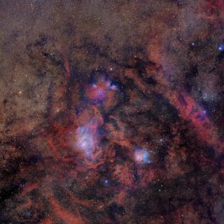 Nebulosas Laguna, Trífida y otras