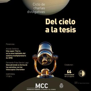 Cartel del ciclo "Del Cielo a la Tesis"