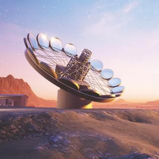 Artistic recreation of the ExoLife Finder (ELF) telescope