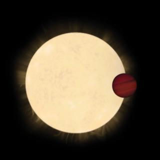 Impresión artística de la estrella HD 93396 y su planeta. Crédito: ESA.