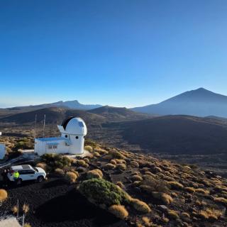 Un momento de la campaña de toma de datos en el Observatorio del Teide / IAC