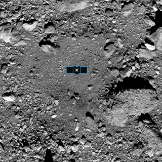 Simulación de la maniobra "Touch-and-go" de la misión OSIRIS-REx en el cráter Nightingale.