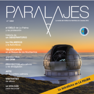 Portada de la revista Paralajes. La Astrofísica en LA PALMA. / Foto de portada: Pablo Bonet (IAC) Portada de la revista Paralajes. La Astrofísica en LA PALMA. / Foto de portada: Pablo Bonet (IAC)