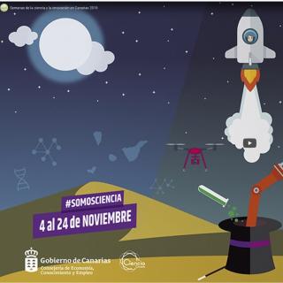Cartel de las Semanas de la Ciencia en Canarias 2019
