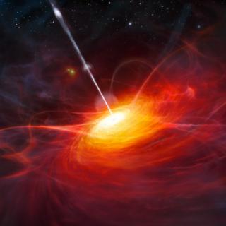 Artist impression of a quasar