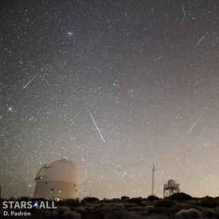 Meteors recorded at the Teide Observatory of the IAC between 06:13h and 06:38h UT, on the 4th of January 2017