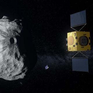 ESA’s Hera mission concept, currently under study, would be humanity’s first mission to a binary asteroid: the 780 m-diameter Didymos is accompanied by a 160 m-diameter secondary body.