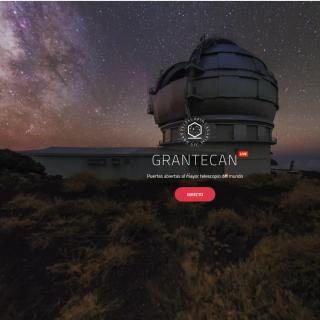 Cover of grantecan.es. Credit: Gran Telescopio Canarias (GTC). 