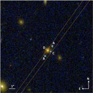 The newly discovered Einstein Cross J2211-3050.
