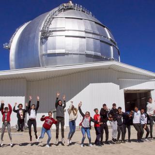 Students of the Colegio Santo Domingo de Guzmán during the visit to the Gran Telescopio Canarias (GTC) of the programme "Nuestros Alumnos y el ORM" (Our Students and the ORM)
