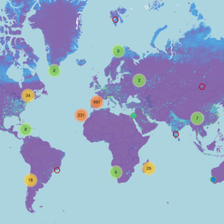 Mapa interactivo contaminación lumínica EELabs