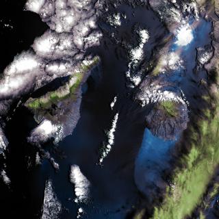 Satellite image of the Canary Islands taken by DRAGO