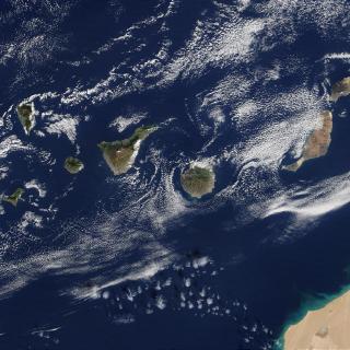 Canarias desde el espacio Satellite image of the Canary Islands