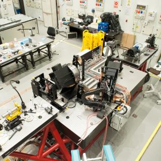 Global View of the GTCAO optical bench with all its componentes installed during the laboratory tests