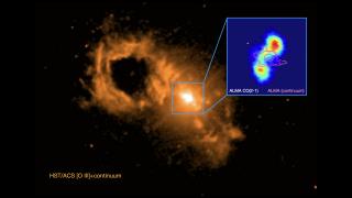 Supermassive black holes modify the distribution of molecular gas in the central regions of galaxies. Credit: HST and C. Ramos Almeida.