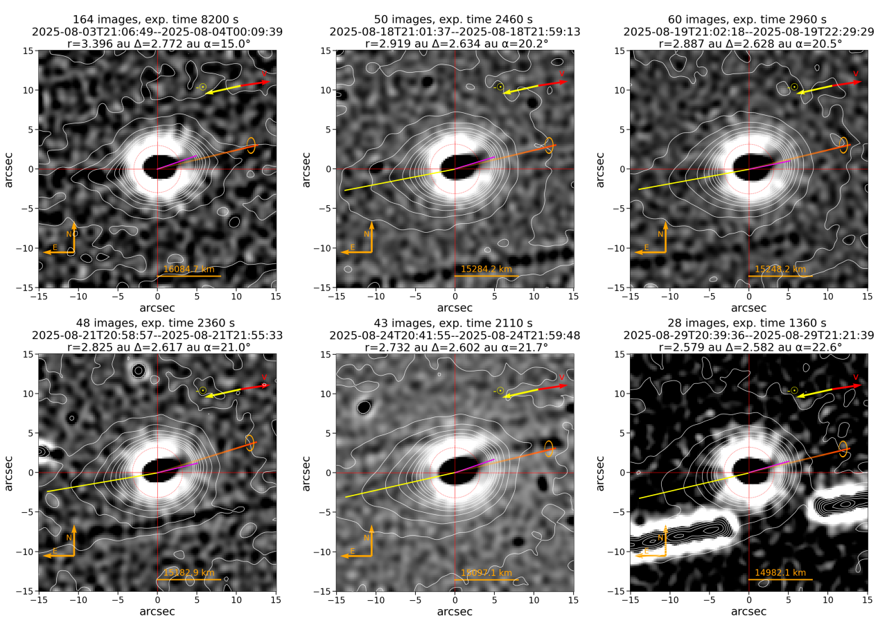 Jet y periodo de rotación del cometa interestelar 3I/ATLAS